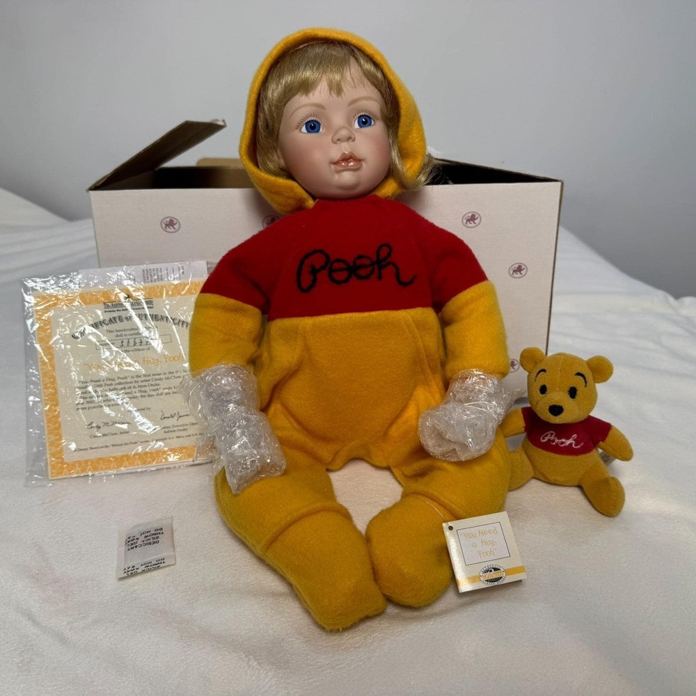 Ashton Drake - Winnie The Pooh Doll- "You Need A Hug, Pooh" vintage collectable